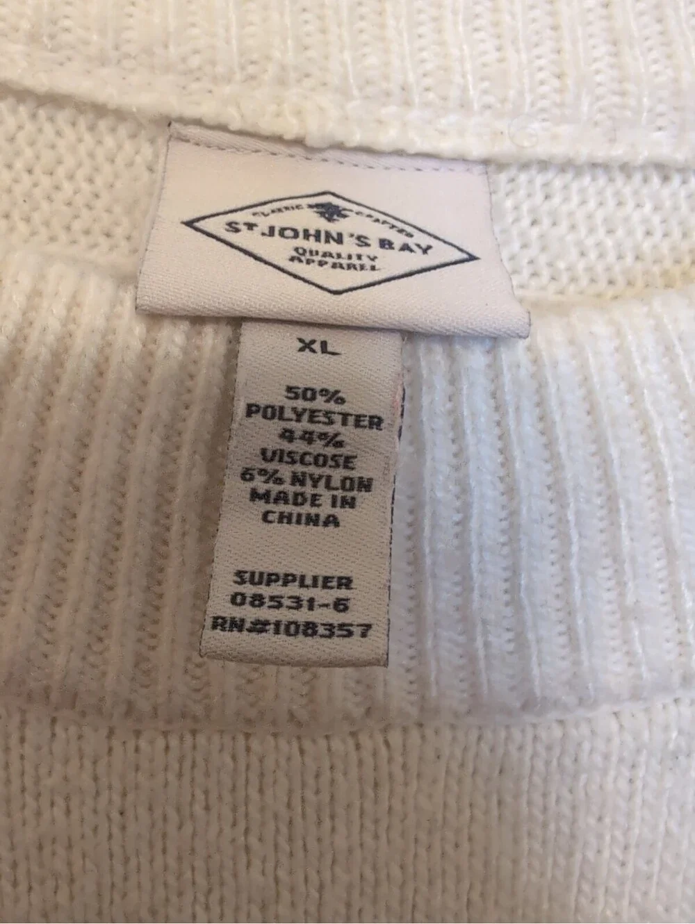 St Johns Bay Women’s XL Striped Sweater